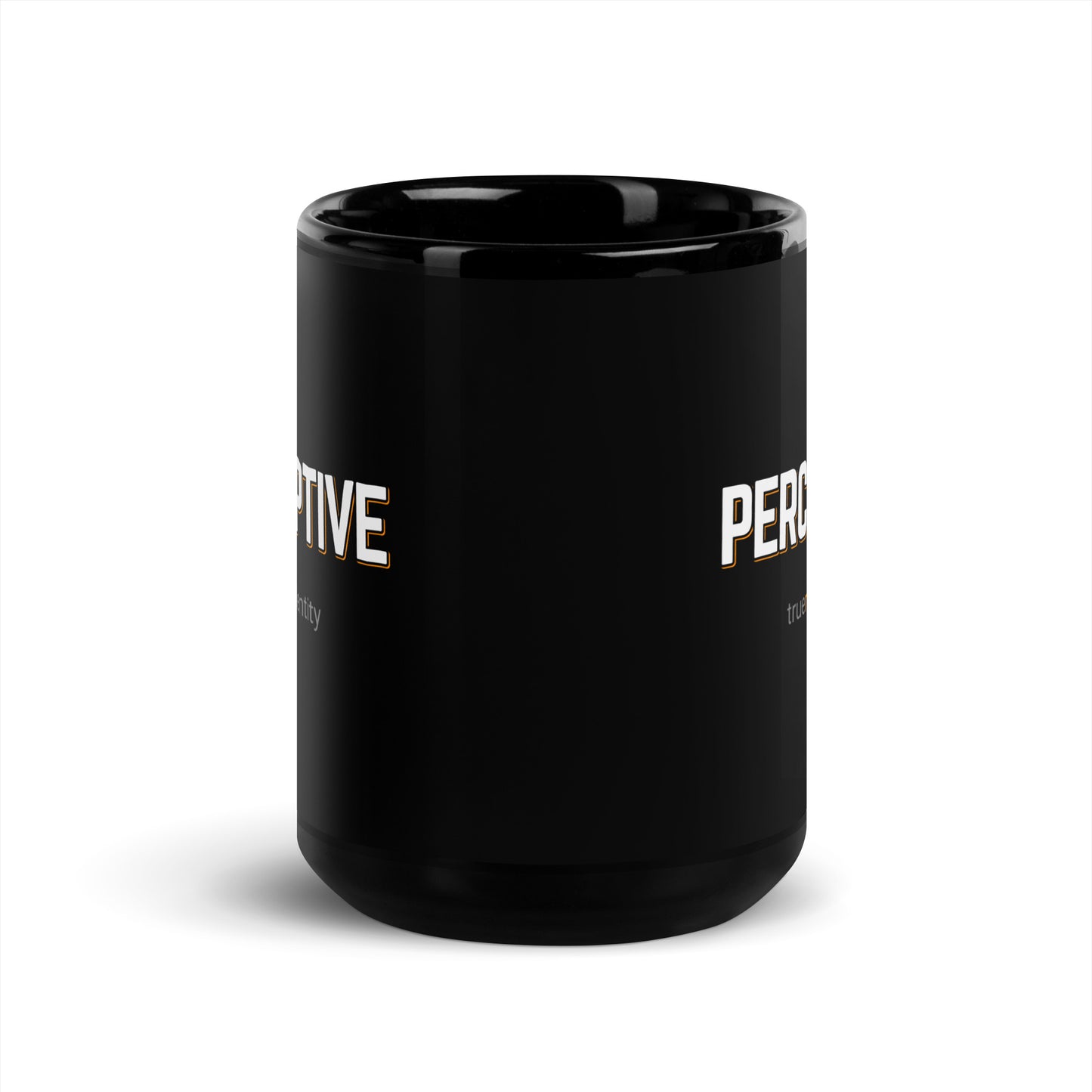 PERCEPTIVE Black Coffee Mug Bold 11 oz or 15 oz