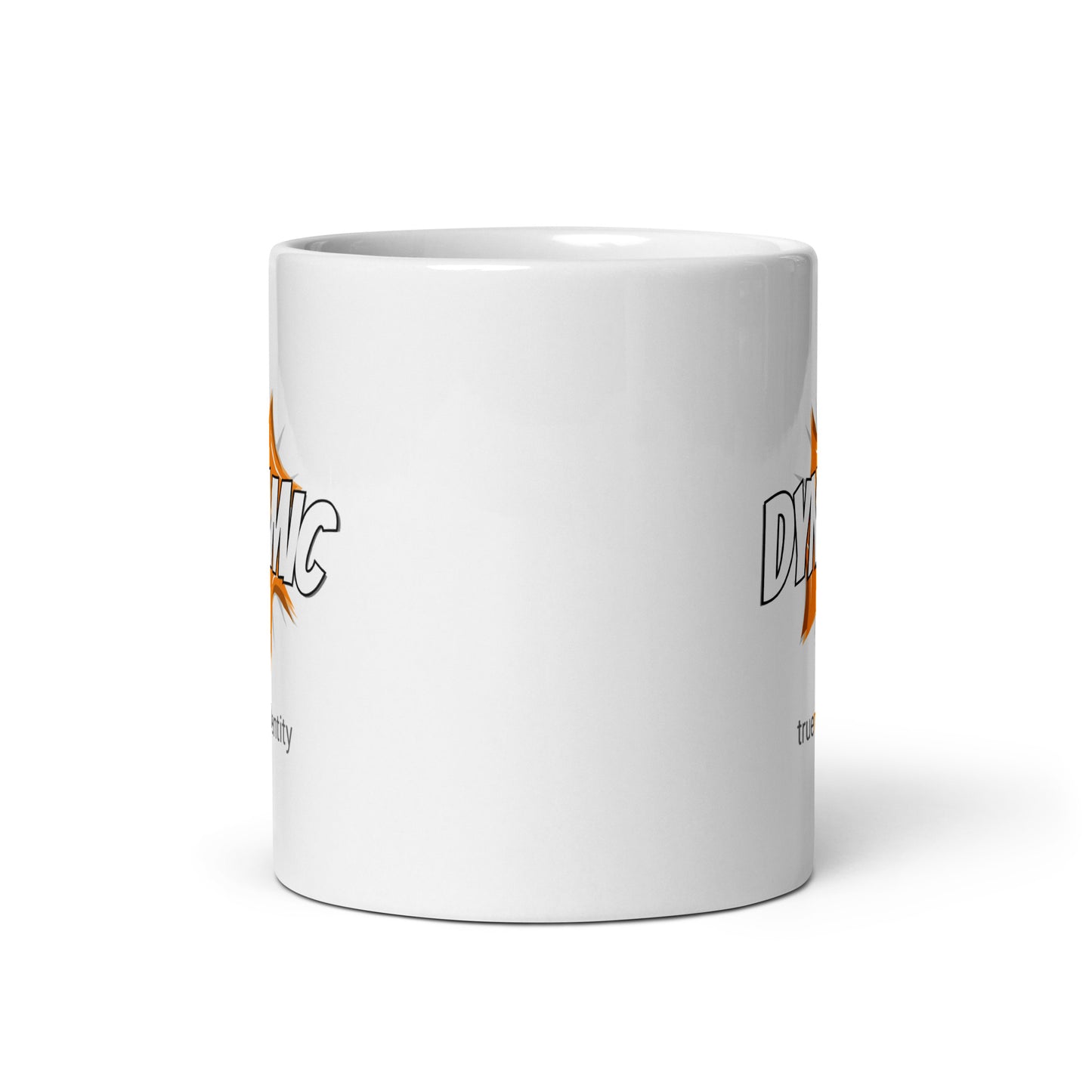 DYNAMIC White Coffee Mug Action 11 oz or 15 oz