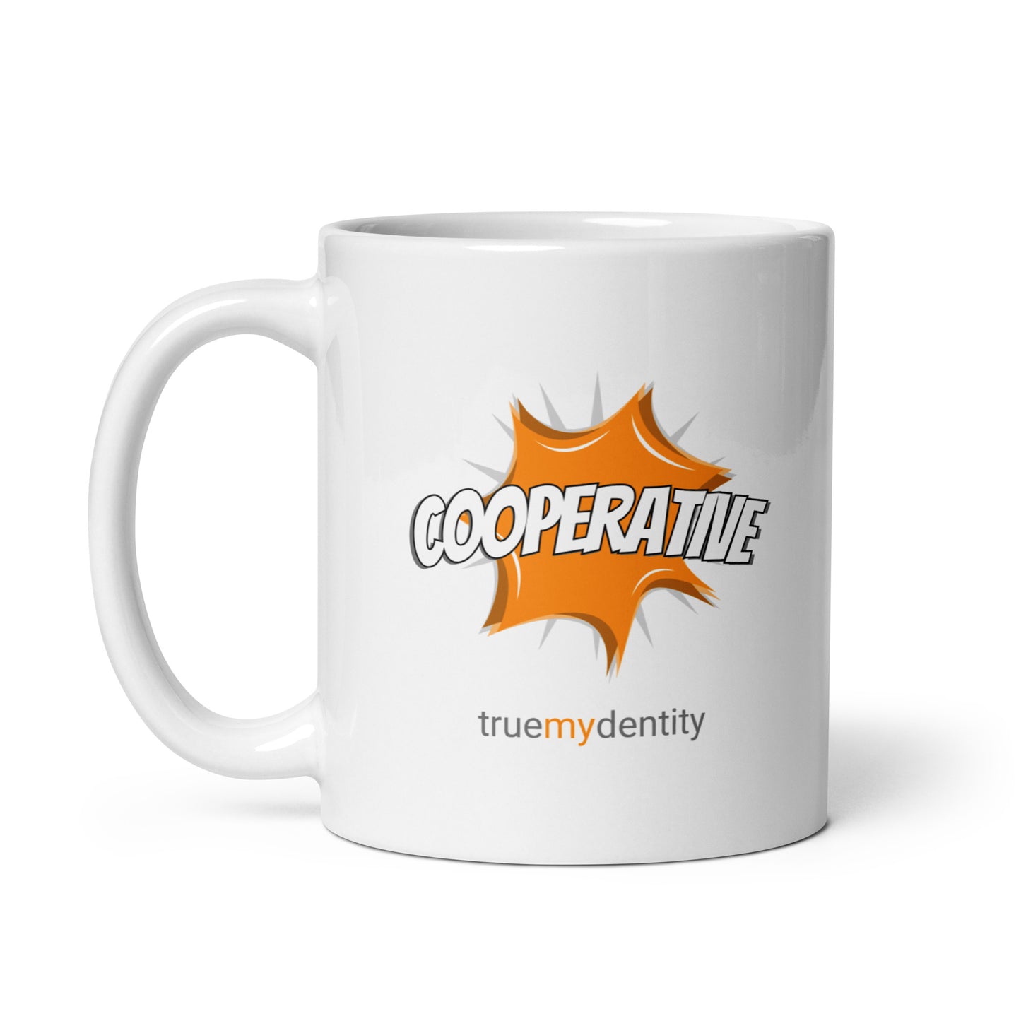 COOPERATIVE White Coffee Mug Action 11 oz or 15 oz