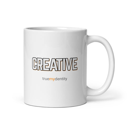 CREATIVE White Coffee Mug Bold 11 oz or 15 oz