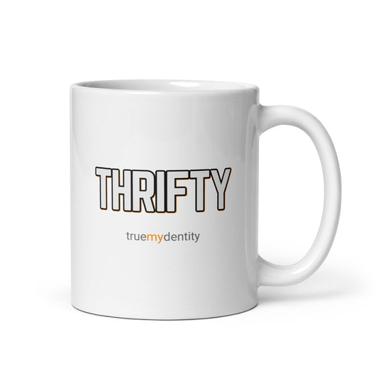 THRIFTY White Coffee Mug Bold 11 oz or 15 oz