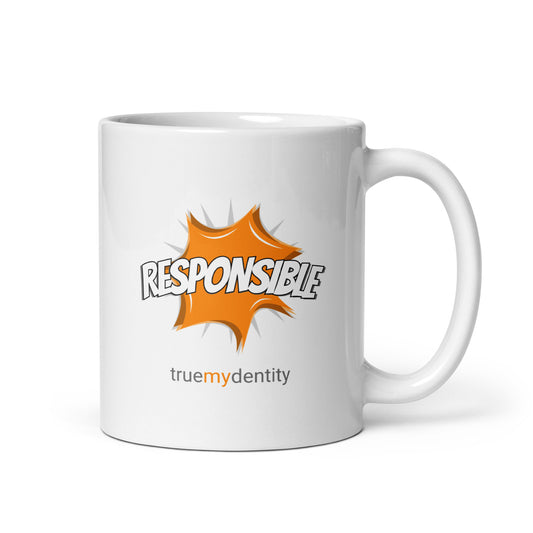 RESPONSIBLE White Coffee Mug Action 11 oz or 15 oz