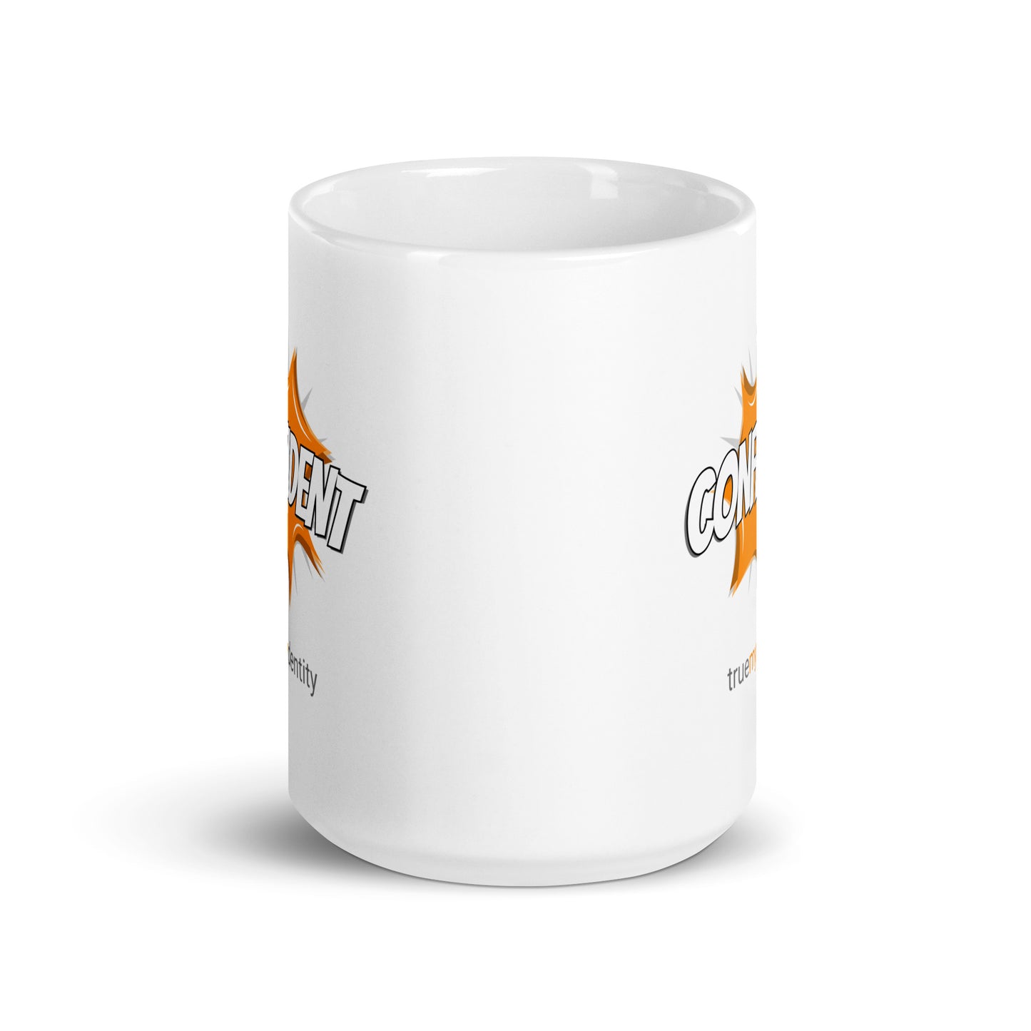 CONFIDENT White Coffee Mug Action 11 oz or 15 oz