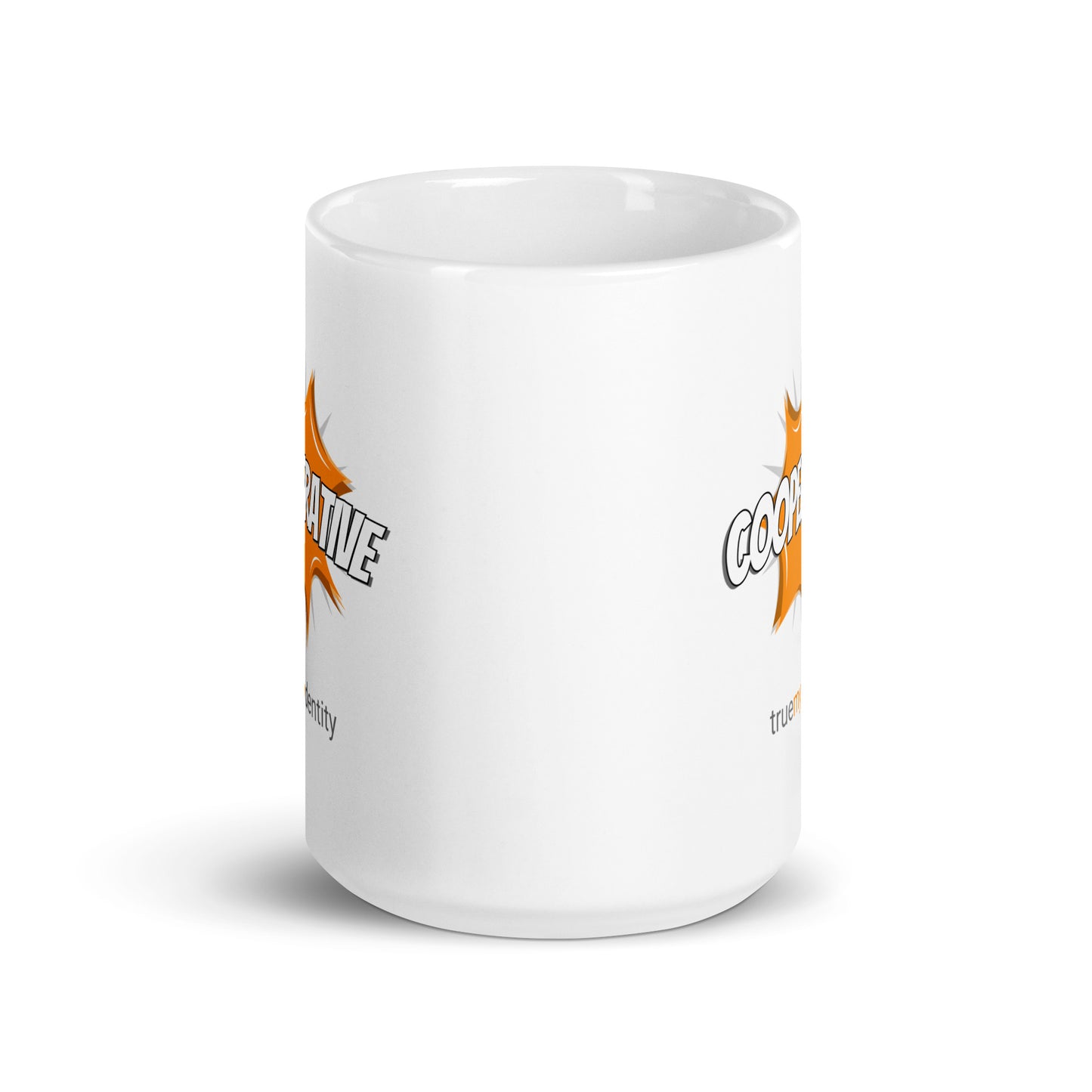 COOPERATIVE White Coffee Mug Action 11 oz or 15 oz