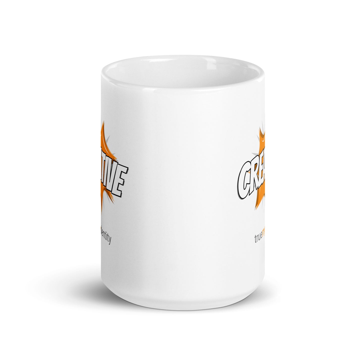 CREATIVE White Coffee Mug Action 11 oz or 15 oz