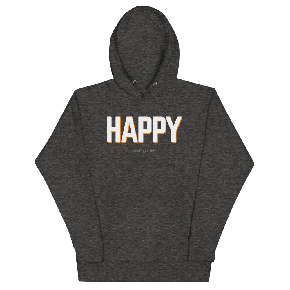 Be happy hoodie store black and white